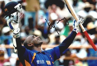 Sanath Jayasuriya Autograph Signed Photo - Cricket