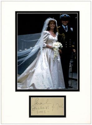 Sarah, Duchess of York Autograph Display