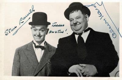 Stan Laurel & Oliver Hardy Autograph Signed Photo