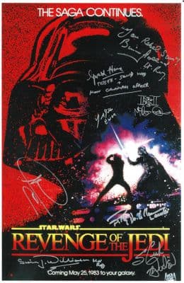 Star Wars Revenge of the Jedi  Autograph Signed Photo