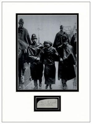 Sylvia Pankhurst Autograph  Display - Suffragettes