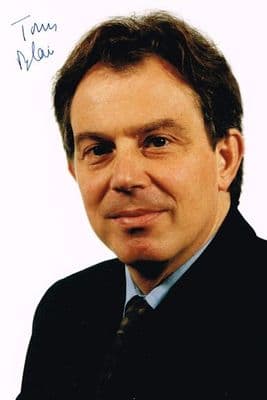 Tony Blair Autograph Signed Photo