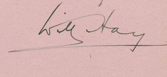 Will Hay Autograph