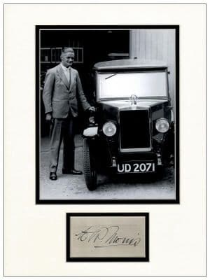 William Morris Autograph  Display - Morris Motors