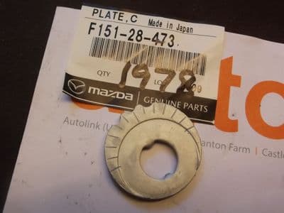 Alignment camber cam plate, genuine Mazda MX-5 mk3, M14, front  forward or rear rearward, F15128473