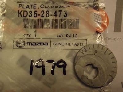 Alignment camber cam plate, genuine Mazda MX-5 mk3 & RX8, M12, rear forward, FD1628473 KD3528473