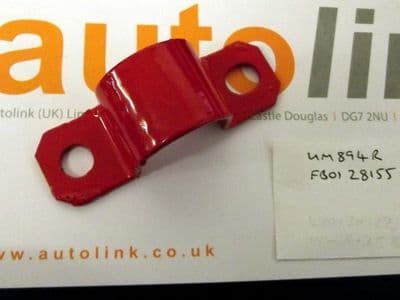 Anti roll bar mounting clamp plate, rear, Mazda MX-5, ARB d-bracket, FB0128155, red powdercoated