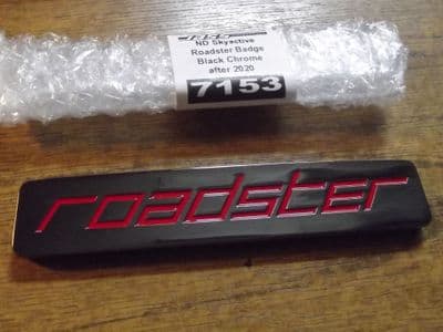 Badge, Roadster slip on replacement for Skyactive, black, MX-5 mk4 ND 2020 on, Jass Performance