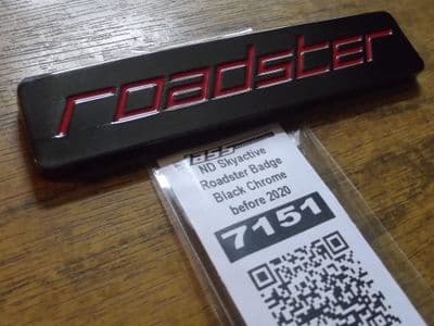 Badge, Roadster slip on replacement for Skyactive, black, MX-5 mk4 ND to 2020, Jass Performance