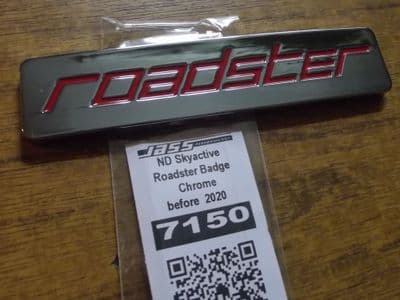 Badge, Roadster slip on replacement for Skyactive, chrome, MX-5 mk4 ND up to 2020, Jass Performance