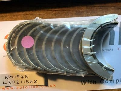 Bearings, main & thrust, Mazda MX-5 1.8 & 2.0 mk3, 0.5mm oversize crankshaft bearing shells