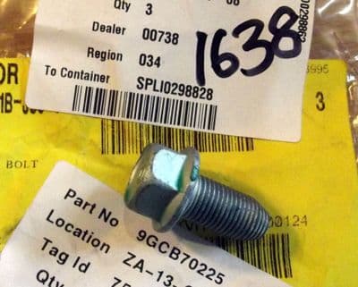 Bolt, front subframe & chassis brace bar, genuine Mazda MX-5 mk2, 9GCB70225