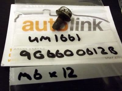 Bolt, M6, Mazda MX-5 mk1 bumper set plate & mk2 bonnet rod, 12mm, 9G6600612B, USED
