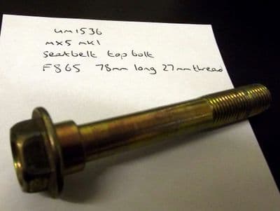 Bolt, seatbelt top mounting, Mazda MX-5 mk1, F865, USED