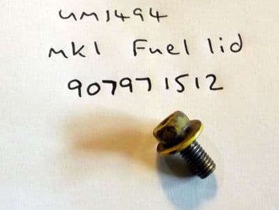 Bolt & washer, M5, Mazda MX-5 mk1 fuel lid, 12mm, 907971512, USED