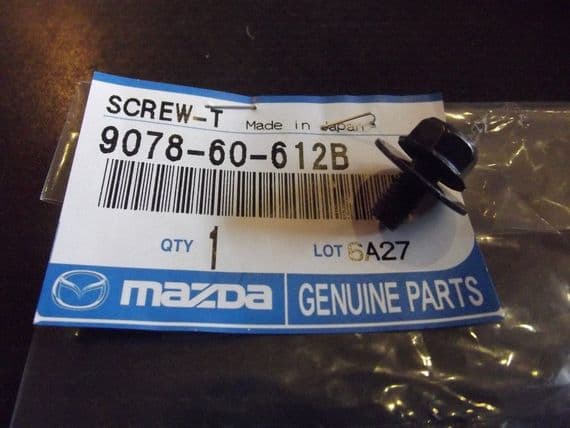 Bolt & washer, M6, genuine Mazda MX-5 rear wheelarch liner, 907860612B