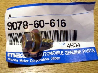 Bolt & washer, M6, Mazda MX-5 mk1, 16mm, 907860616