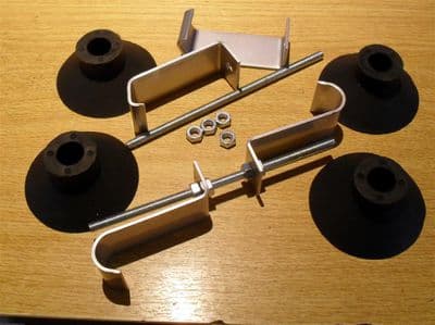 Boot / luggage rack fitting kit, 2 x brackets & 4 x rubber feet