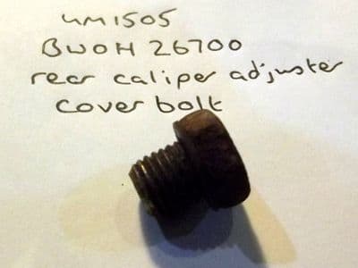 Brake caliper adjuster cover bolt, rear, Mazda MX-5, BW0H26700, USED