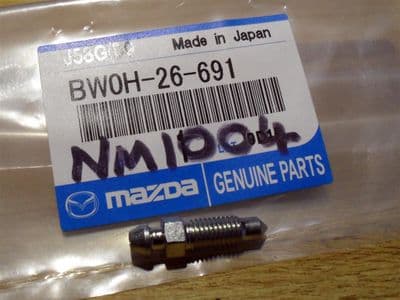 Brake caliper bleed nipple valve, rear, genuine Mazda MX-5, BW0H26691