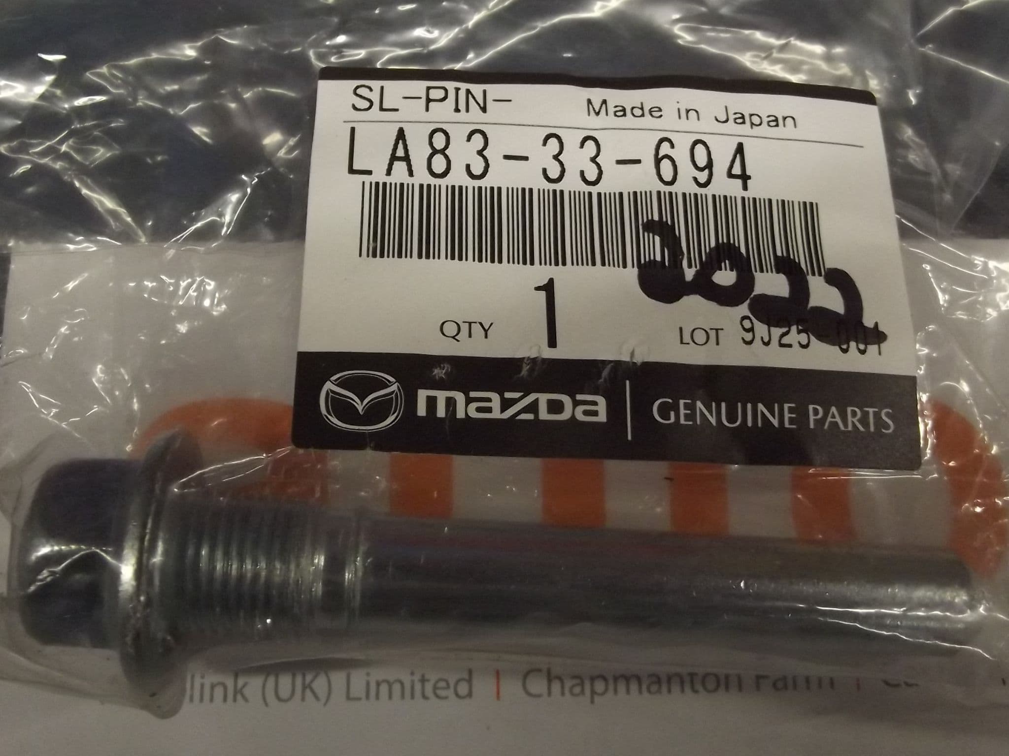 Brake caliper slider pin front lower Bongo all models genuine 