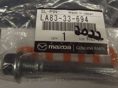 Brake caliper slider pin, front lower, Bongo all models, genuine Mazda, LA8333694