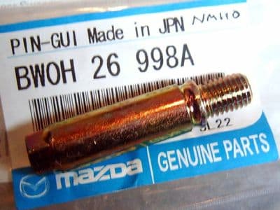 Brake caliper slider pin, rear, lower, OEM Mazda MX-5 mk1, mk2 & mk2.5, BW0H26998A, new