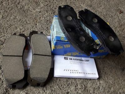 Brake pads, front, Mitsubishi Airtrek, FTO GPX, Galant, Pajero, Space Wagon, Kashiyama