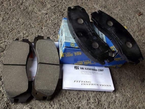 Brake pads, front, Mitsubishi Airtrek, FTO GPX, Galant, Pajero, Space Wagon, Kashiyama