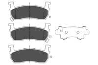 Brake pads, front, Nissan Micra K10 & Pao, Standard