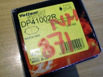 Brake pads, Mazda MX-5 1.8 mk1, front, EBC Yellowstuff, for 255mm discs