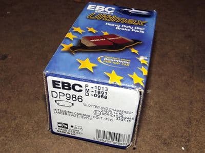 Brake pads, rear, EBC, FTO, Carisma, Colt, Lancer, Evo