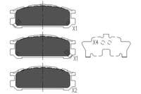 Brake pads, rear, Subaru Impreza Legacy SVX, 26296AA030