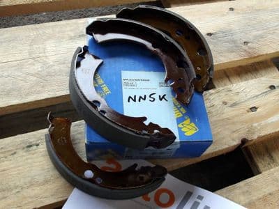 Brake shoes, rear, Figaro, Pao & Micra K10, OEM Kashiyama