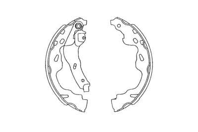 Brake shoes, rear, Suzuki Swift mk4 Hungary, 2005-12, KBS-9905