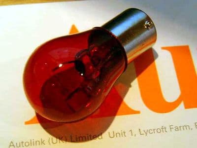 Bulb, 12v 21W, foglamp, RED, bayonet, for rear fog light