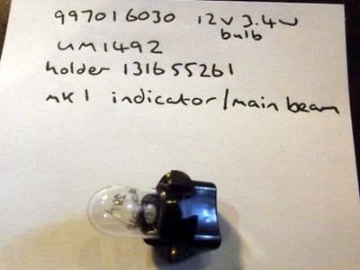 Bulb, Mazda MX-5 mk1 instrument panel indicator / main beam, 3.4w, 997016030, USED