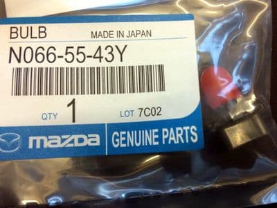 Bulb, Mazda MX-5 mk2.5 instrument panel illumination, 3.4w, red, N0665543Y