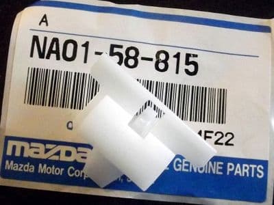 Clip, door to glass weatherstrip, white, Mazda MX-5 mk1, mk2, NA0158815