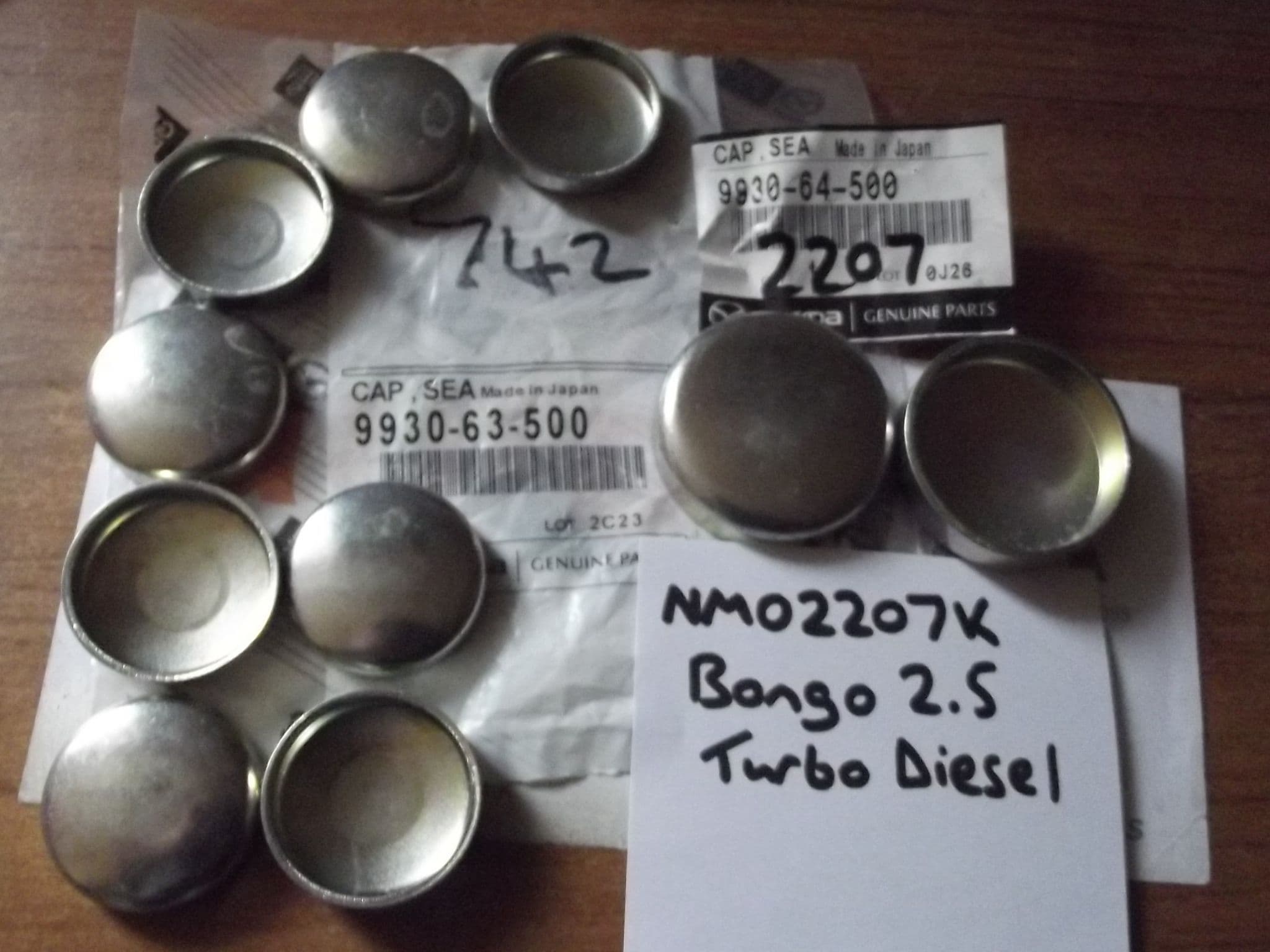 Core plug set Mazda Bongo 2 5 turbo diesel kit of 10 genuine Mazda