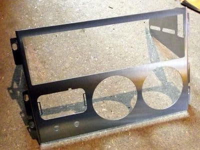 Cubby panel, 2.5-DIN, radio above 2-dial, 3 switches, s/s, Mazda MX-5 mk1, JASS Performance