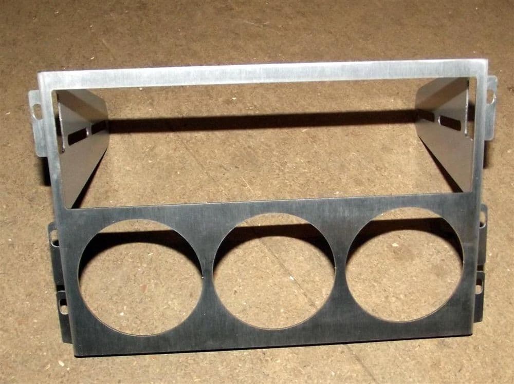 JASS Performance Stainless Steel Cubby Panel – 1.5-DIN For 2 X 52mm Gauges – Mazda MX-5 Mk1 MX5