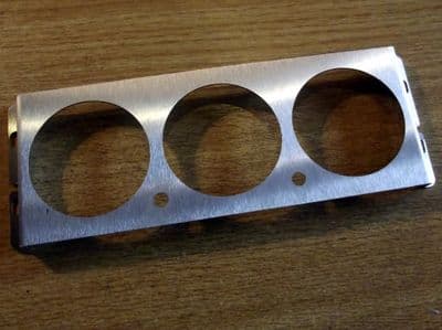 Cubby panel, for 3 dials & 2 switches, s/s, MX-5 mk1, JASS Performance