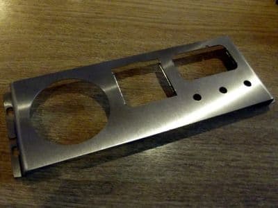 Cubby panel, single dial, e/mirrors, hrw & 3 switch holes, s/s, MX-5 mk1, JASS Performance