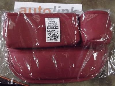 Cup holder organizer, red leather, r/h, MX-5, JASS Performance