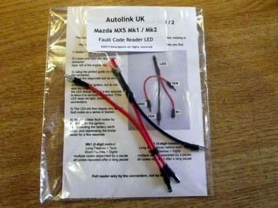 Diagnostic fault code reader LED, Mazda MX-5 mk1 & mk2