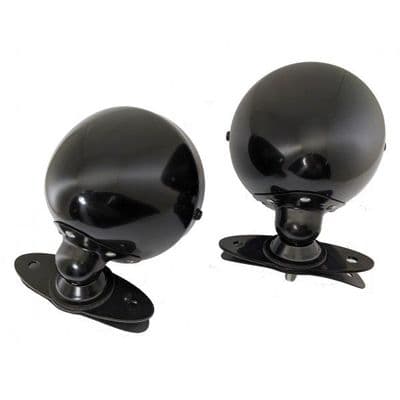 Door mirror set, JASS Performance Racing style, gloss black, Mazda MX-5 mk1, mk2 & mk2.5