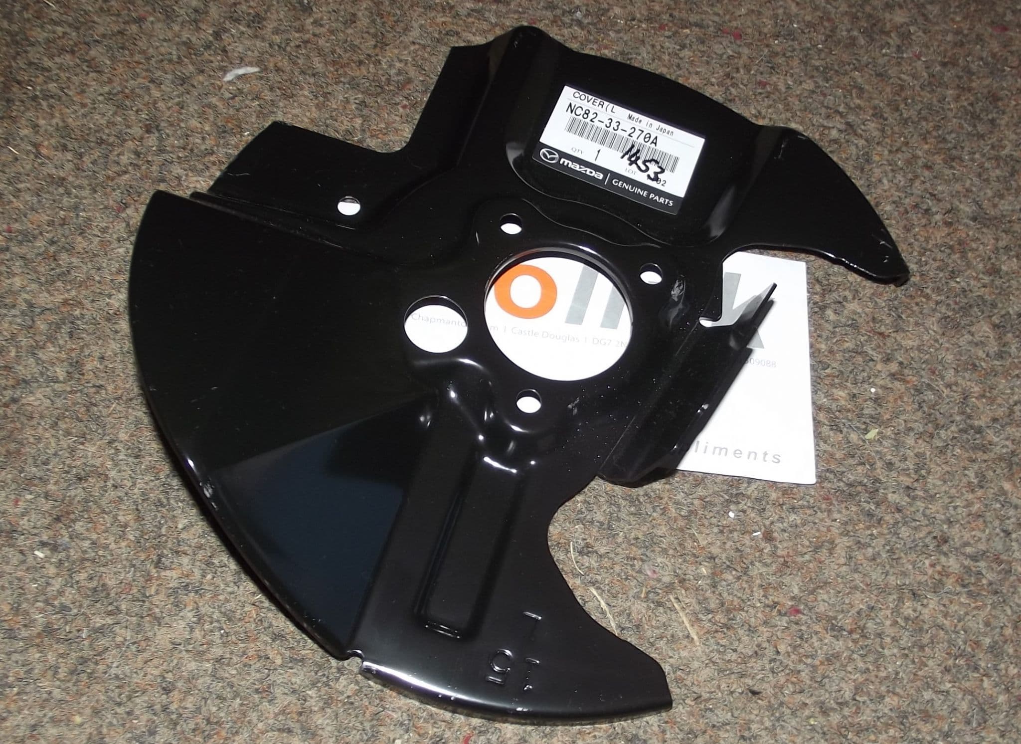 Genuine Mazda MX-5 Mk3 Right Front Brake Dust Shield 290mm NF4733261B