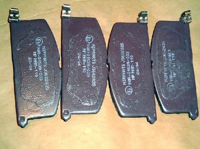 Front brake pads, Toyota Sera, Camry, Carina, Corolla, Cynos, MR2 mk1, Paseo, Starlet, etc