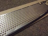 Front intake grille, polished heavy duty s/s, plain, Mazda MX-5 mk1